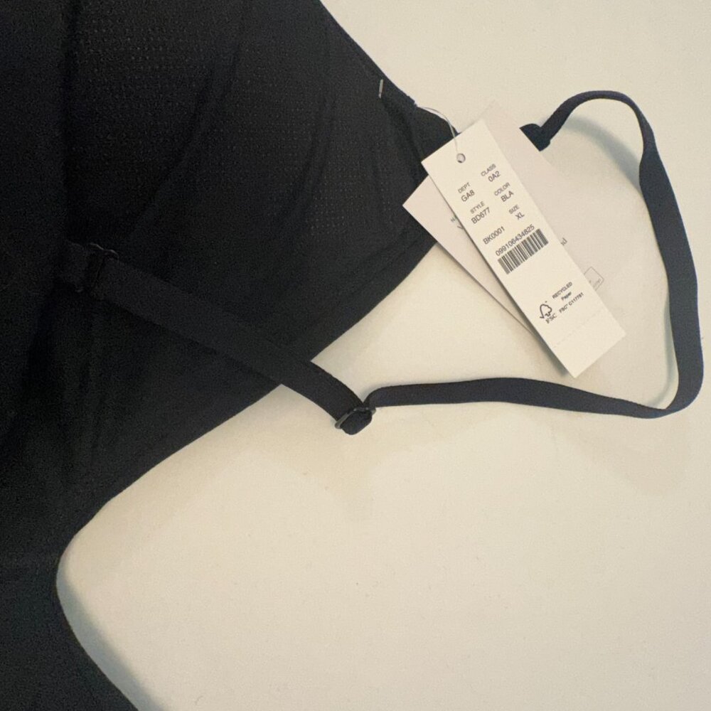 J.Crew CloudStretch V-Neck Sports Bra – NWT – XL – Black - MF0124 - Picture 5 of 6